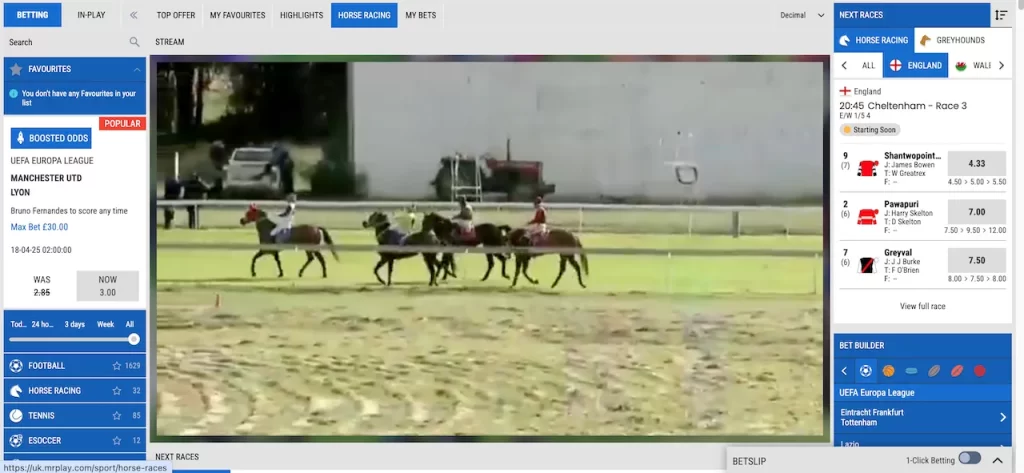 mr play betting on horse racing