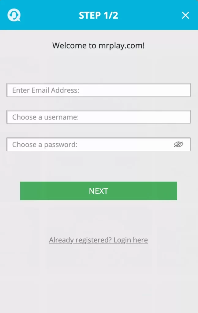 Mr Play Registration