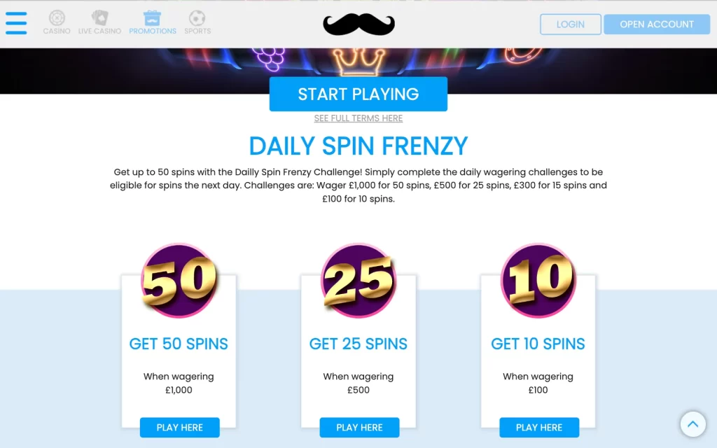 MrPlay Bonus Daily Spin